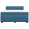 vidaXL Cama box spring con colch&oacute;n terciopelo azul 200x200 cm
