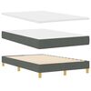 vidaXL Cama Box Spring LED con colch&oacute;n Gris oscuro 120 x 190 cm tela