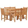 vidaXL Juego de comedor de jard&iacute;n 7 piezas madera maciza de teca