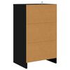 vidaXL Mesa de Noche Negro 40 x 30 x 467 cm Madera contrachapada