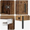 vidaXL Aparador alto Madera envejecida 69,5 x 32,5 x 180 cm