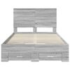 vidaXL Estructura de cama con cabecera Gris Sonoma 120 x 190 cm