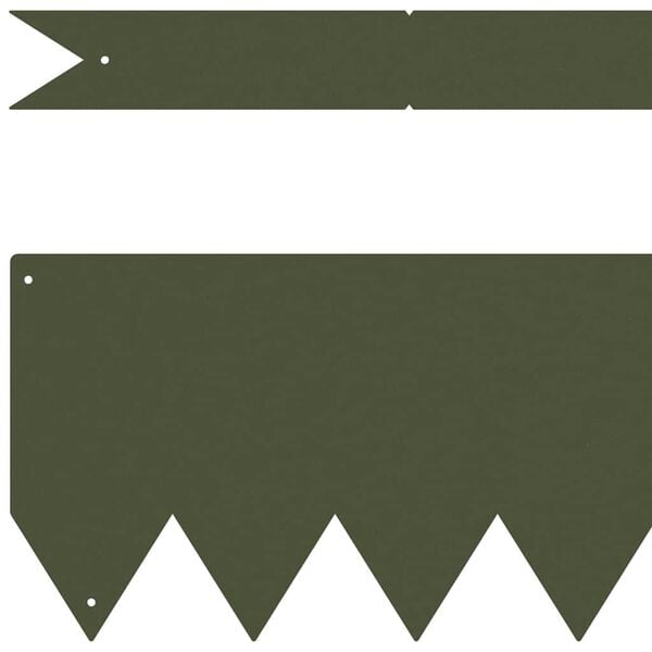 vidaXL Borde de C&eacute;sped 10 pcs Verde Oliva 100 x 0.05 x 20 cm