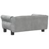 vidaXL Cama para perros de terciopelo gris claro 70x45x30 cm