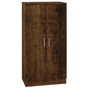 vidaXL Zapatero madera contrachapada roble ahumado 55x35x108 cm