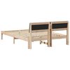 vidaXL Estructura de cama con cabecera Marr&oacute;n y taupe 135 x 190 cm