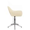 vidaXL Sillas de comedor giratorias 4 unidades tela crema