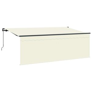 vidaXL Toldo retr&aacute;ctil Crema 350 x 200 cm Poli&eacute;ster y Aluminio