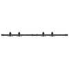vidaXL Kit de puerta corredera de armario acero carbono 122 cm
