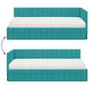 vidaXL Estructura de Cama Esquina con Colch&oacute;n 2 pcs Tuquesa Terciopelo