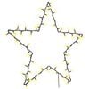 vidaXL Luces de Navidad Silueta de Estrella 80 LEDs blanco c&aacute;lido