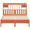 vidaXL Cama con estantería sin colchón madera maciza marrón 150x200 cm