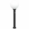 vidaXL Baliza luminosa con sensor de 80 cm, color negro, IP44