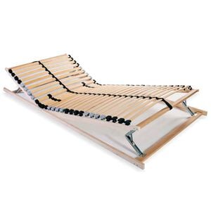 vidaXL Somier de l&aacute;minas sin colch&oacute;n con 28 listones 7 zonas 80x200 cm