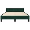 vidaXL Estructura cama sin colch&oacute;n terciopelo verde oscuro 120x200 cm