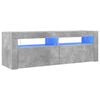 vidaXL Mueble de TV con luces LED gris hormig&oacute;n 120x35x40 cm