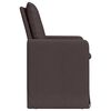 vidaXL Sillas de comedor 2 pcs Marr&oacute;n oscuro 57 x 67 x 98 cm tela