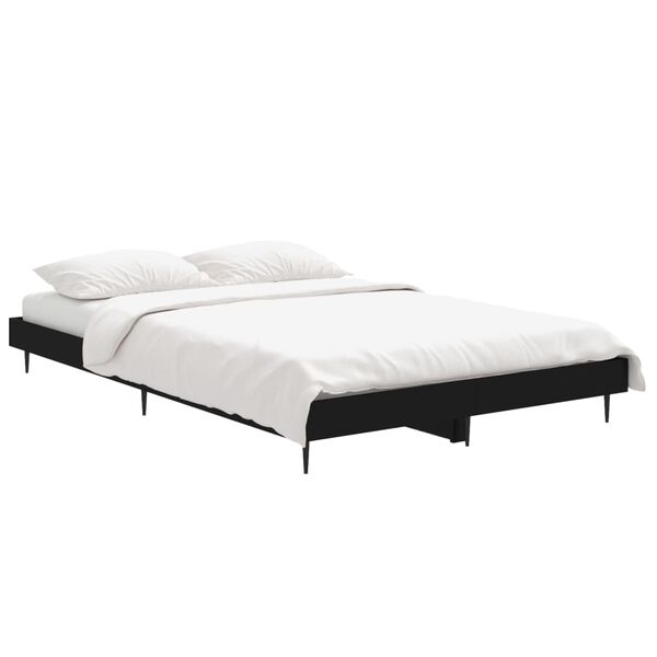 vidaXL Estructura de cama madera de ingenier&iacute;a negra 120x190 cm