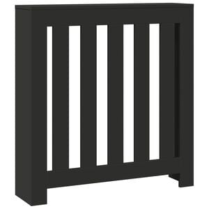 vidaXL Cubierta de radiador madera de ingenier&iacute;a negro 78x20x82 cm