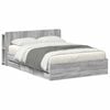 vidaXL Estructura de cama con almacenamiento y cabecero Sonoma gris