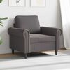 vidaXL Sill&oacute;n cuero sint&eacute;tico gris 60 cm