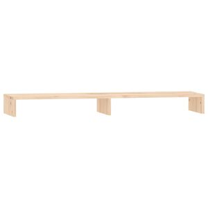 vidaXL Soporte para monitor madera maciza de pino 100x27x10 cm
