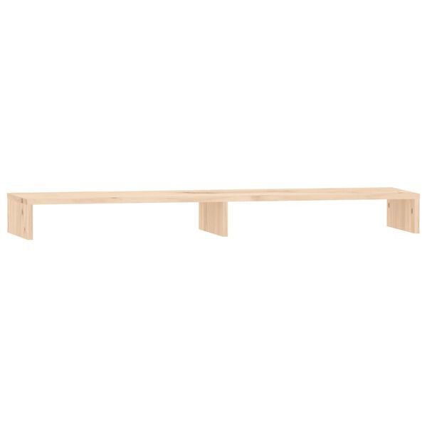 vidaXL Soporte para monitor madera maciza de pino 100x27x10 cm