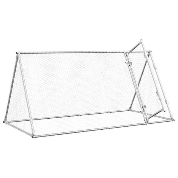 vidaXL Jaula para gallinas acero galvanizado plateado 200x105x91 cm