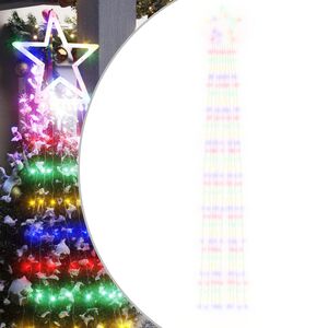 vidaXL Luces para &aacute;rbol de Navidad 320 LEDs de colores 375 cm