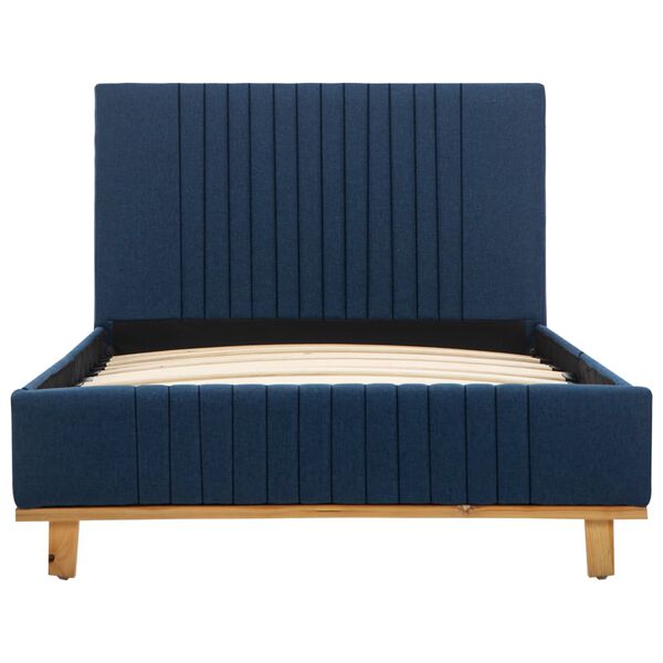vidaXL Estructura de cama de tela azul 100x200 cm