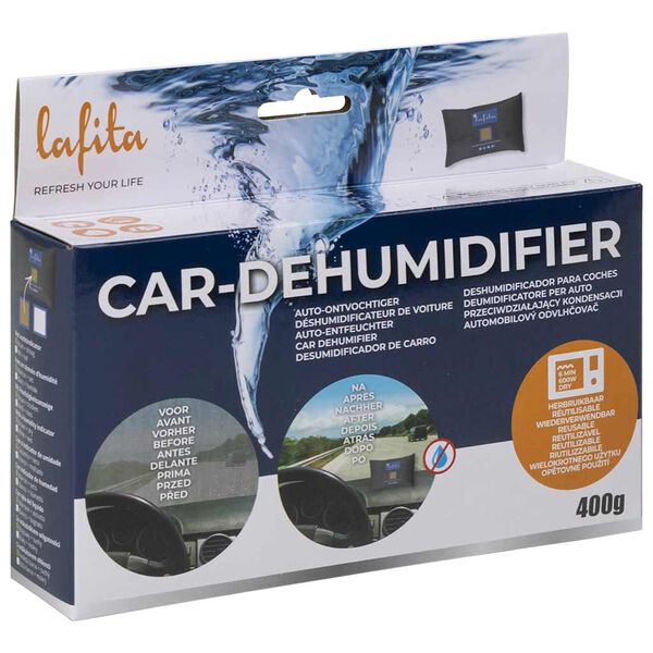 Lafita Deshumidificadores de coche reutilizables 2 uds 400 g