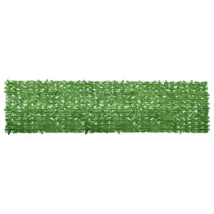 vidaXL Toldo para balc&oacute;n con hojas verde 400x100 cm