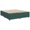 vidaXL Cama box spring con colch&oacute;n terciopelo verde oscuro 200x200 cm
