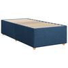 vidaXL Cama box spring con colch&oacute;n tela azul 90x200 cm