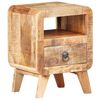 vidaXL Mesita de noche de madera de mango rugosa 30x30x41 cm
