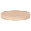 vidaXL Superficie de mesa redonda madera de roble sin tratar &Oslash;30x4 cm