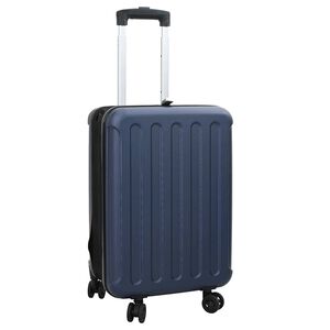 vidaXL Maleta con cerradura Azul oscuro 34 x 23 x 55.5 cm Pl&aacute;stico ABS
