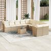 vidaXL Set de sof&aacute;s de jard&iacute;n 11pzas con cojines rat&aacute;n sint&eacute;tico beige