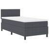 vidaXL Cama Box Spring LED Gris Oscuro y 90 x 190 cm Tela de Pana