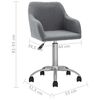vidaXL Sillas de comedor giratorias 2 unidades tela gris claro