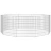vidaXL Recinto animales corral 10 paneles hierro galvanizado 54x60 cm
