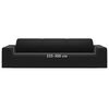 vidaXL Funda elástica para sillón de 4 plazas poliéster jersey negra