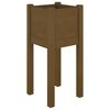 vidaXL Jardinera de madera maciza de pino marr&oacute;n miel 31x31x70 cm