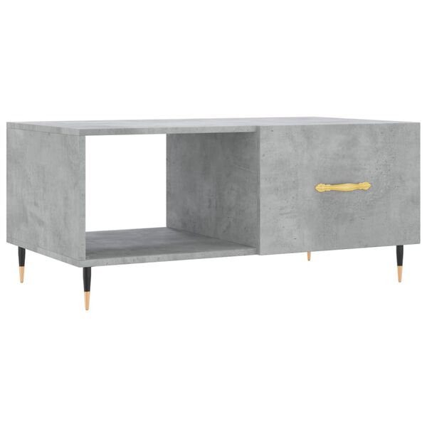 vidaXL Mesa de centro madera contrachapada gris hormigón 90x50x40 cm