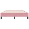 vidaXL Estructura de cama sin colch&oacute;n terciopelo rosa 120x220 cm