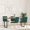 vidaXL Sillas de comedor 4 unidades tela verde oscuro