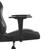 vidaXL Silla gaming de masaje tela negro y gris claro