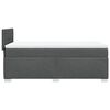 vidaXL Cama box spring con colch&oacute;n tela gris oscuro 90x190 cm