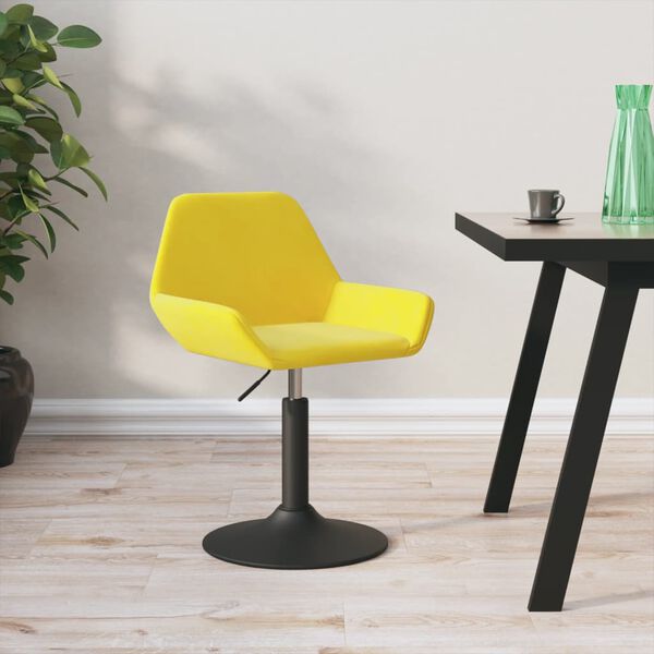 vidaXL Taburete de cocina de terciopelo amarillo mostaza