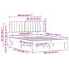 vidaXL Estructura de Cama con Cabecera Tapizada Negro 160 x 200 cm